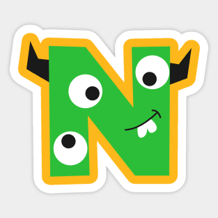 N Letter Sticker